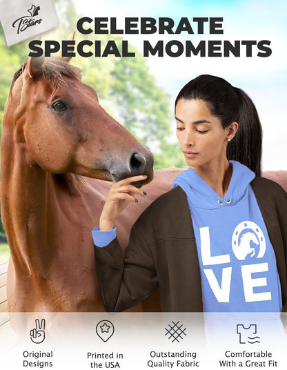 Horse Riding Hoodie for Women and Teen Girls - Equestrian Gift Idea for Riders, Barn Lovers & Horseback Fans